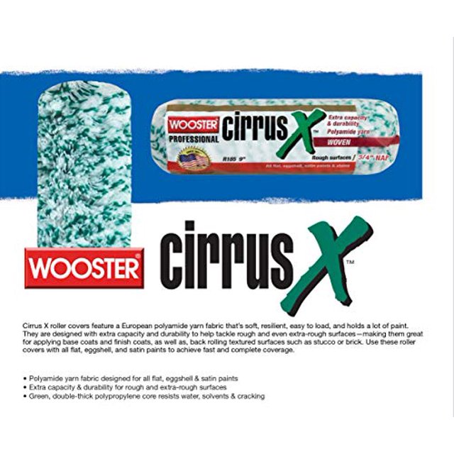Wooster Brush Cirrus X R185 9 inch Paint Roller Cover 3/4 inch Nap