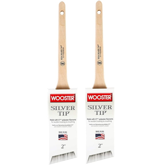 Wooster Brush Company 5224 2 Silver Tip Thin Angle Sash, 2-Inch, Pack of 2