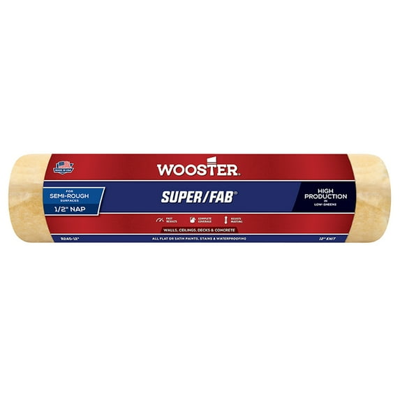 Wooster Genuine 12" Super/Fab 1/2" Nap Roller Cover - R240-12