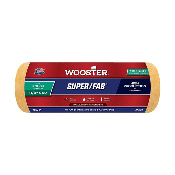 Wooster 9" Paint Roller Cover, 3/4" Nap, Knit Fabric R281-9