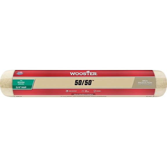Wooster Brush Company R296 18 in. 50 & 50 0.75 in. Nap Roller Cover