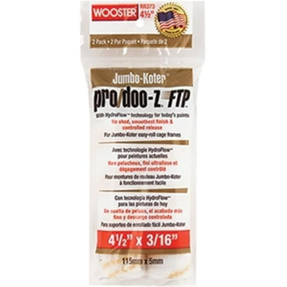 Wooster Brush Company RR373 Jumbo-Koter Pro & Doo-Z Ftp 0.18 in. Roller Cover - 2 Pack