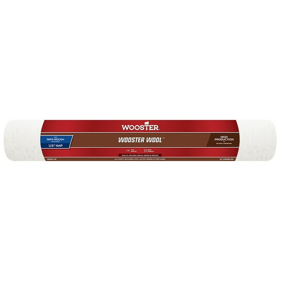 Wooster Brush Company RR632 18 in. Lambswool 0.5 in. Nap Roller Cover