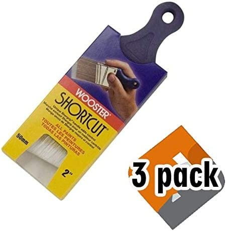 Wooster Shortcut Angle Sash Paintbrushes - 2-Inch Synthetic Blend (Pack Of 6) For Tight Spaces