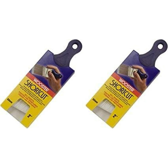Wooster Shortcut Angled Sash Paint Brush - Nylon Bristles - Pack of 2, 2 Inch, Purple