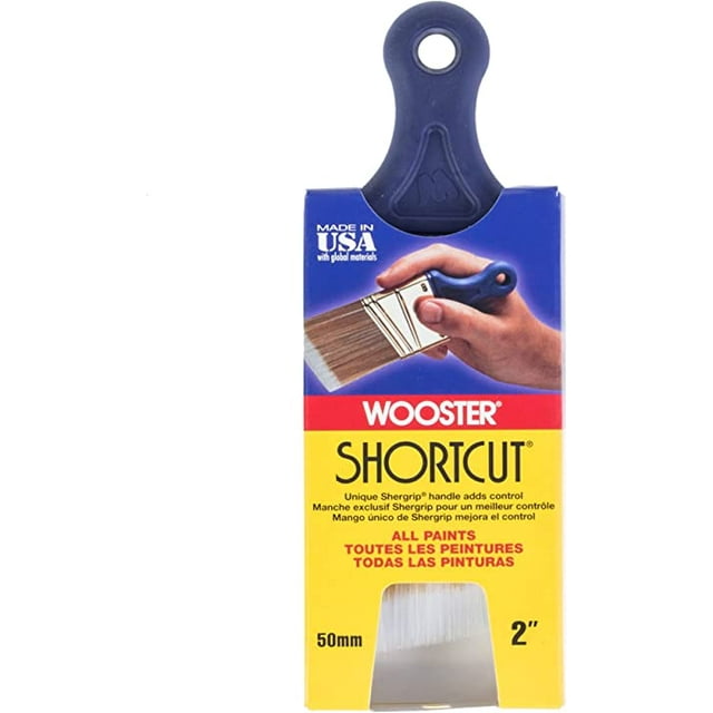 Wooster Brush Q32112 Shortcut Angle Sash Paintbrush, 2Inch, White