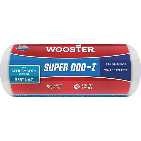 Wooster Brush R205-7 SPR/Doo-Z 3/8 Nap, 7 Inch, White