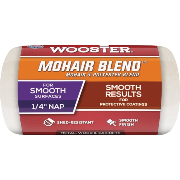Wooster Brush R207-4 Mohair Blend Roller Cover 1/4-Inch Nap, 4-Inch 3 Pack