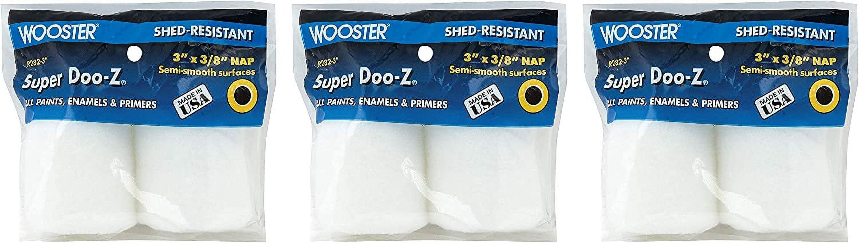 Wooster Brush R2823 Deluxe Trim Roller, 2Pack Refill, 3/8Inch Nap, 3