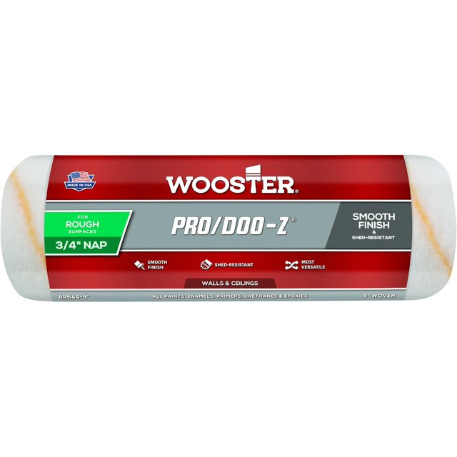 Wooster Brush RR6449 Pro/DooZ Shed Resistant Paint Roller, 3/4 in Nap