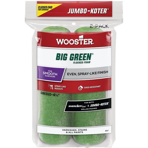 Wooster Brush Wooster Jumbo-Koter Flocked Mini Foam Roller Cover - Pack of 12