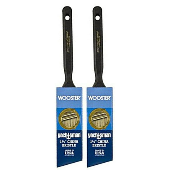 Wooster Genuine 1.5" Yachtsman Lindbeck Angle Sash Paintbrush 2-Pack # Z1121-1.5-2PK