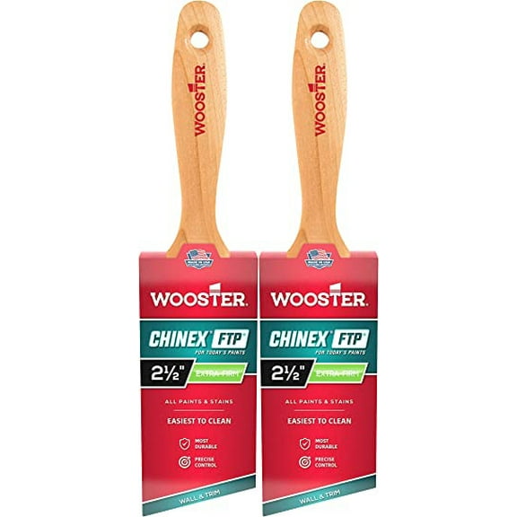 Wooster Genuine 2.5" Chinex FTP Angle Paintbrush 2-Pack, 4415-2.5-2PK