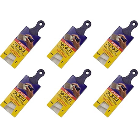 Wooster Genuine 2" Shortcut Angle Counter Paintbrush 6-Pack, Q3211-2-6PK