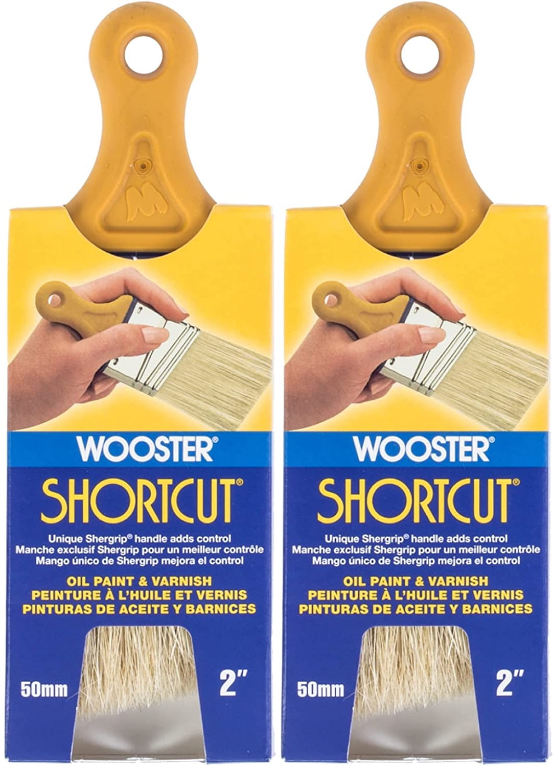 Wooster Brush Shortcut Angle Sash Paintbrush, 2