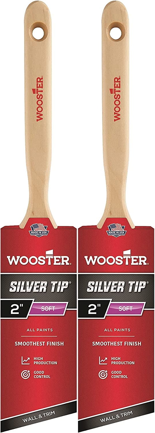 Wooster Genuine 2" Silver Tip Angle Sash Paintbrush 2Pack 522122PK