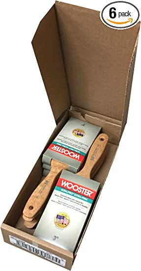 Wooster Genuine 3" Ultra/Pro Extra-Firm Flat Paintbrush 6-Pack, W4157-3-6PK