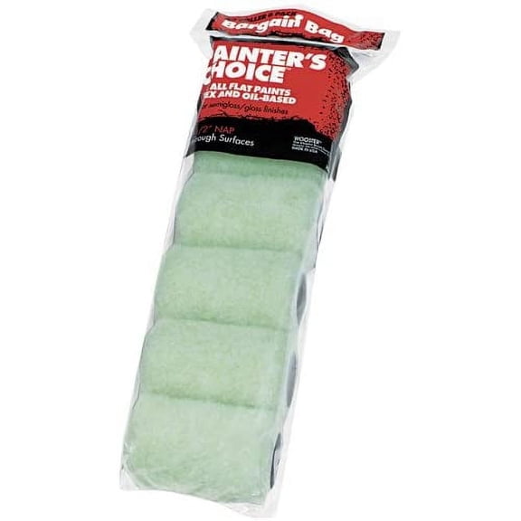 Wooster Genuine 4" Painter's Choice 1/2" Nap Trim Roller 6-Pack # R271-4