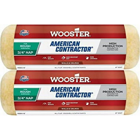 Wooster Genuine 9" American Contractor 3/4" Nap 2-Pack Roller Cover - R364-9-2PK