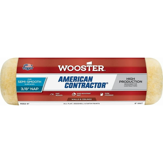 Wooster Genuine 9" American Contractor 3/8" Nap Roller Cover # R361-9