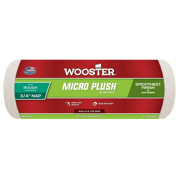 Wooster Genuine 9" Micro Plush 3/4" Nap Roller Cover - R249-9