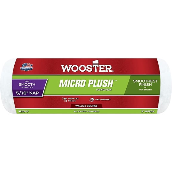 Wooster Genuine 9" Micro Plush 5/16" Nap Roller Cover # R235-9