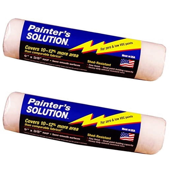 Wooster Genuine 9" Painter's Solution 3/8" Nap Roller Cover 2-Pack, R576-9-2PK