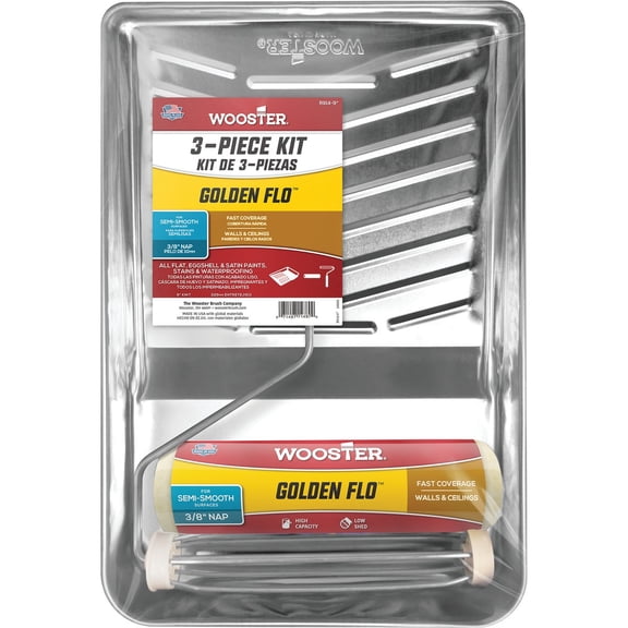 Wooster Golden Flo 3-Piece Roller & Tray Set - Single Pack
