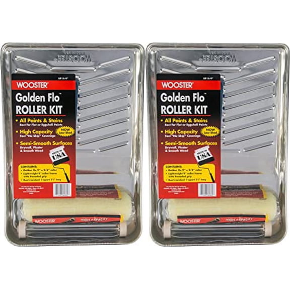 Wooster Golden Flo Threaded End 9 in. W Cage Paint Roller Kit