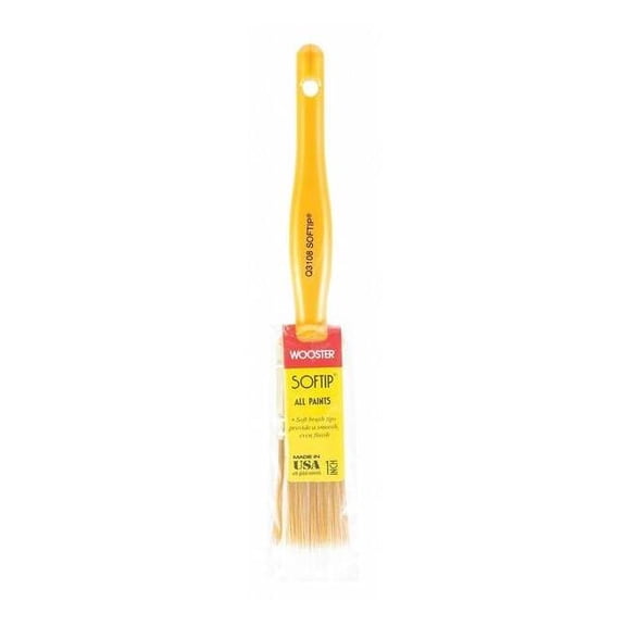 1" Trim/Wall Soft, Synthetic Bristle, Paint Brush, Plastic Handle Q3108-1