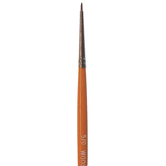 #5/0 Artist Soft, Red Sable Bristle, Paint Brush, Wood Handle F1623-5/0