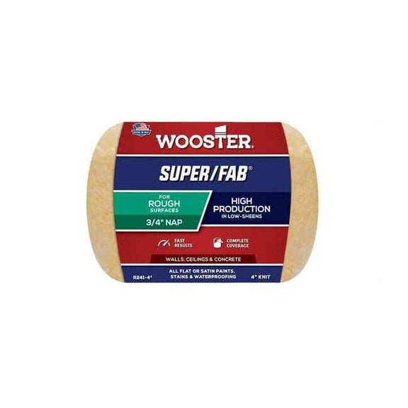 Wooster 4" Paint Roller Cover, 3/4" Nap, Knit Fabric R241-4