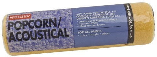 Wooster Popcorn/Acoustical Foam 9/16 in. x 9 in. W Paint Roller Cover For Rough to Semi-Rough Surfaces