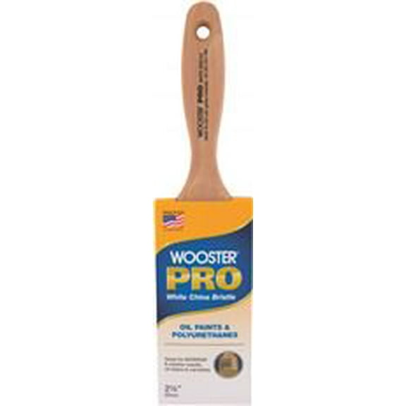 Wooster Pro 2-1/2 in. White China Bristle Flat Brush