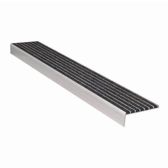 Stair Nosing Extruded Aluminum Black, 48 in W x 1/4" Thick 142BLA4