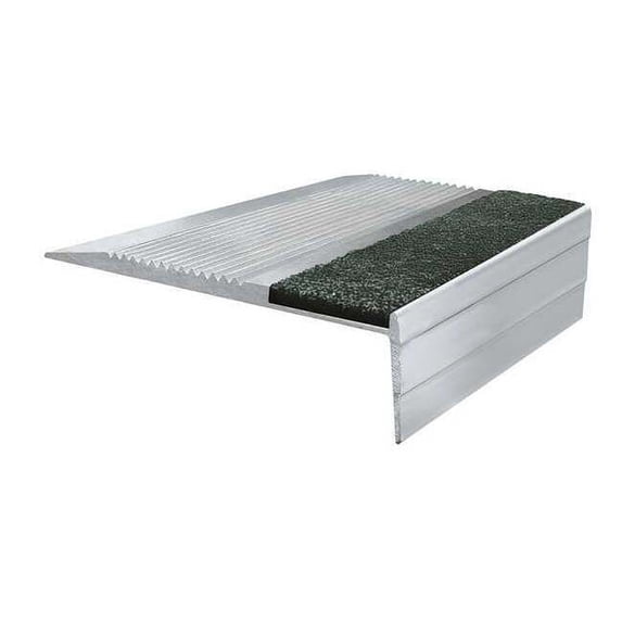 Stair Tread Cover Extruded Aluminum Black, 48 in W x 1/8 in Thick