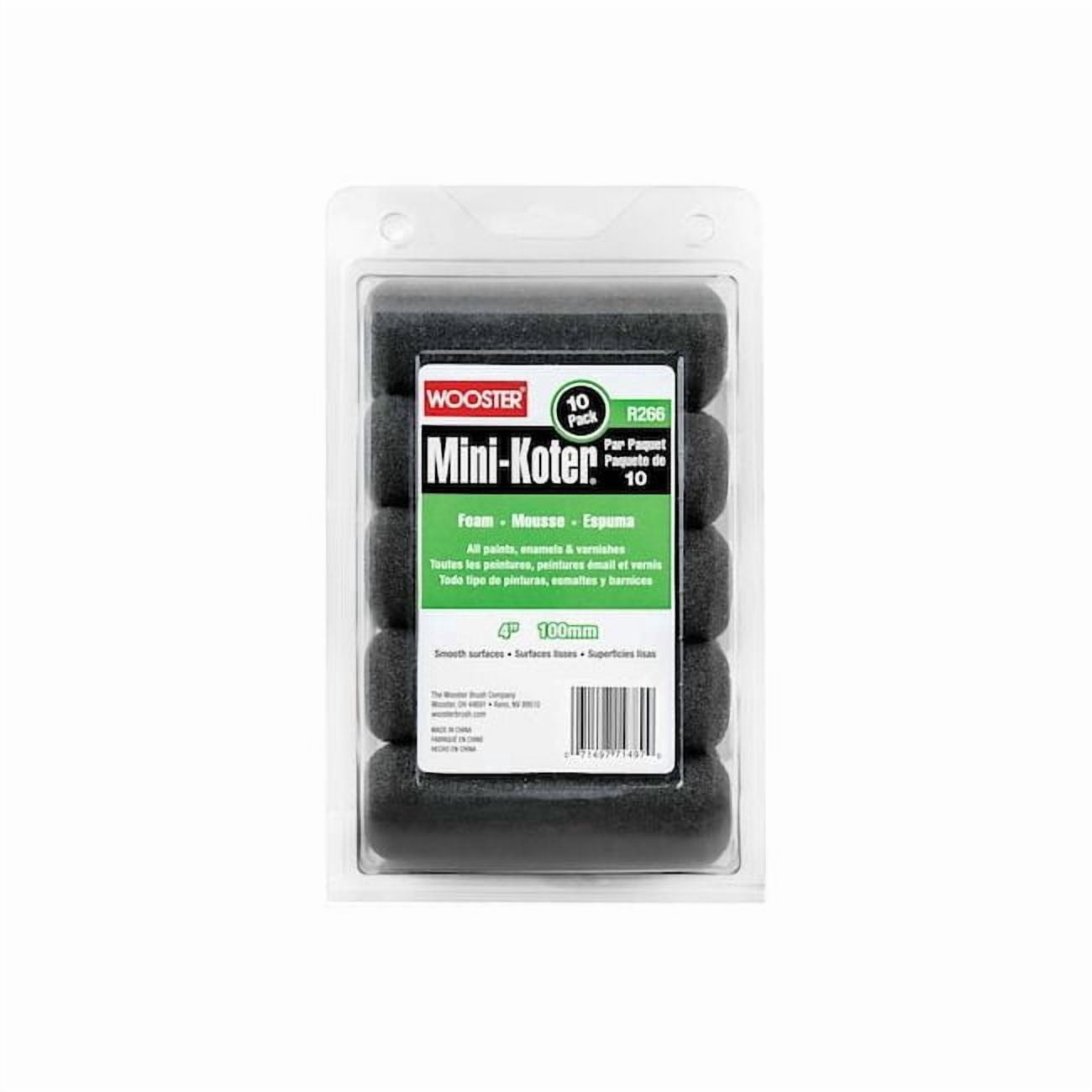 Wooster Paint Roller Cover,1/4" dia. Core,PK10 R166-4