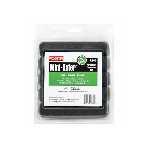 Wooster Paint Roller Cover,1/4" dia. Core,PK10 R166-6