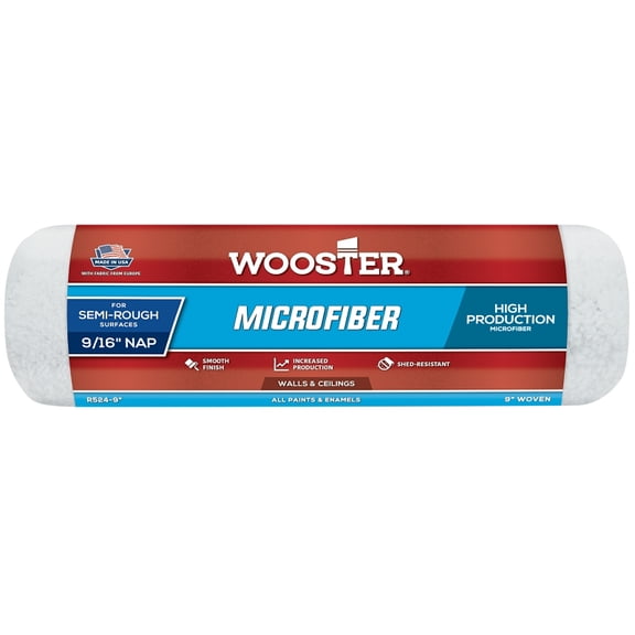 Wooster 9 In. x 9/16 In. Microfiber Roller Cover R524-9