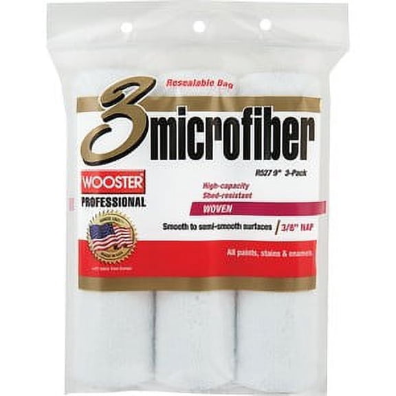Wooster R527 9" Micro Fiber 3/8" 3pk