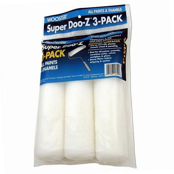 Wooster R725 9" Super Doo-Z 3/8" Nap Roller Cover 3Pk