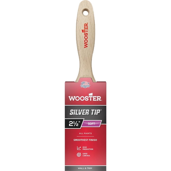 Wooster Silver Tip 2 1/2 in. W Flat Polyester Blend Paint Brush