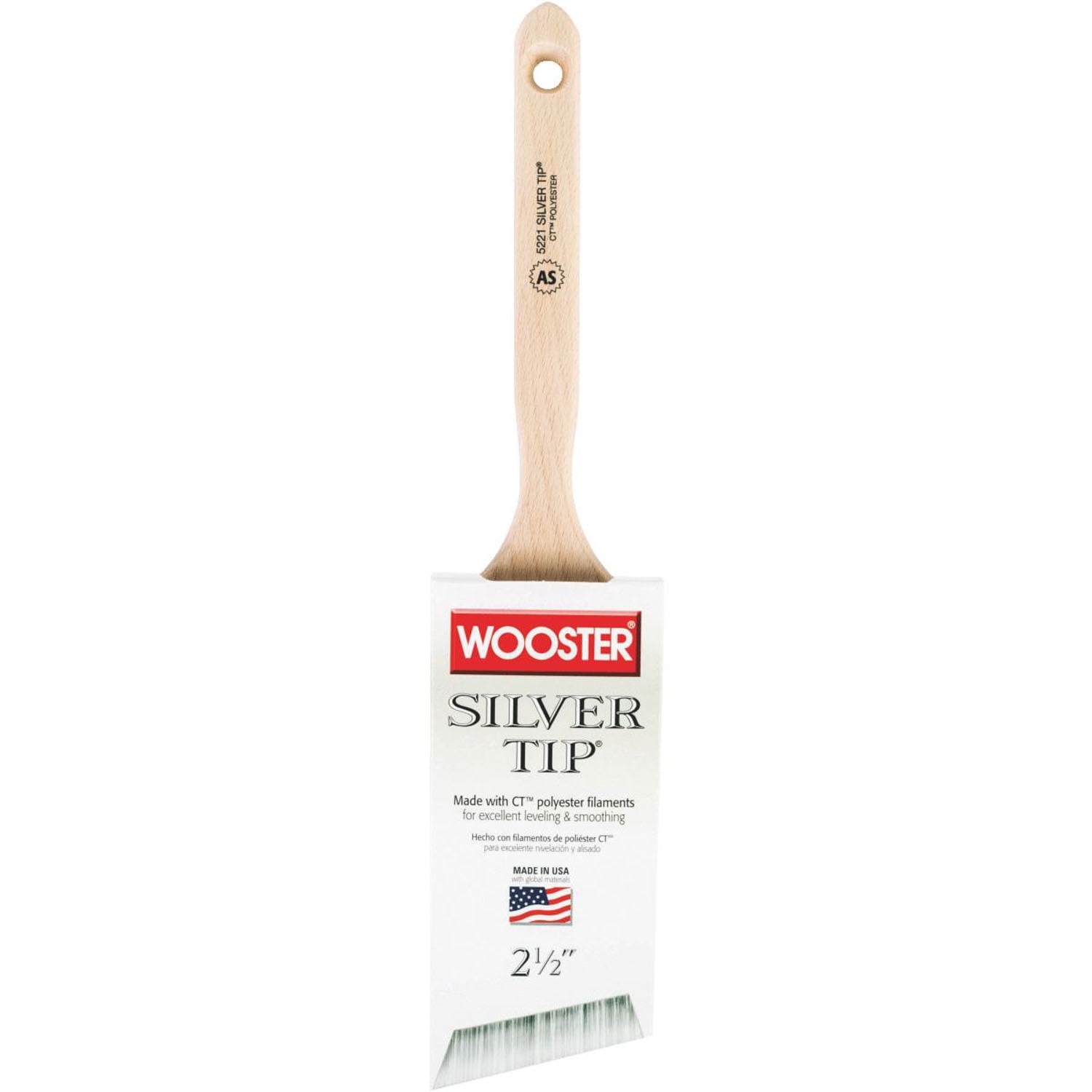 Wooster, Silver Tip, Paint Brush, Series 5221, Angle Sash Brush Style