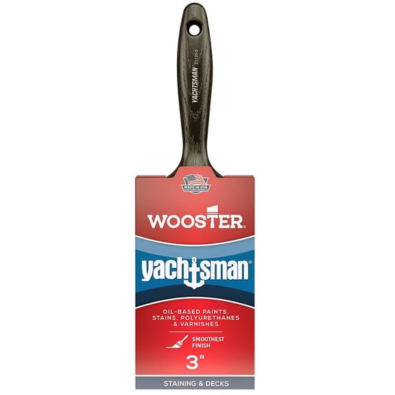 Wooster Z1120 3" Yachtsman White China Bristle Flat Paint Brush