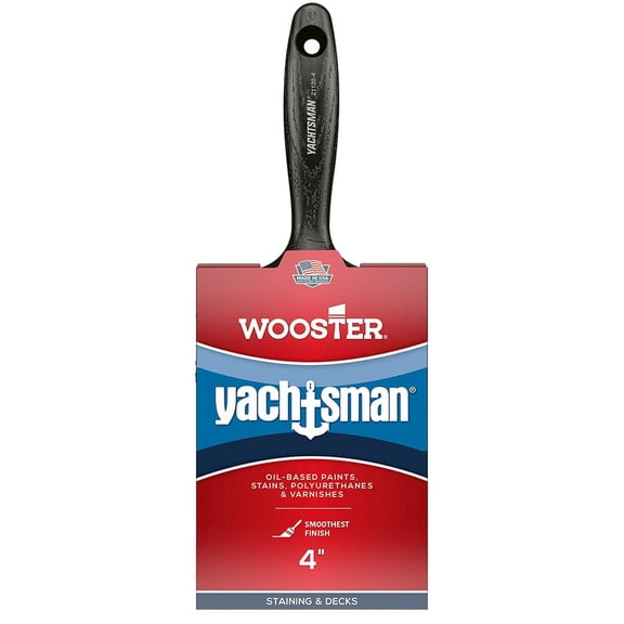 Wooster Z1120 4" Yachtsman White China Bristle Flat Paint Brush