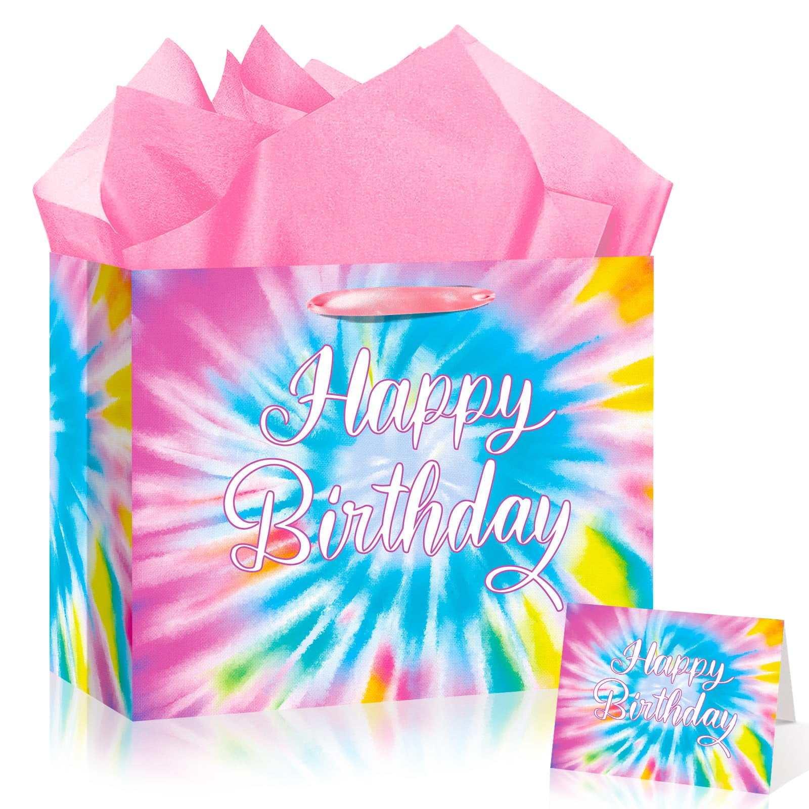 Woosytoo Tie Dye Birthday Decorations Tie Dye Party Gift Bags Tie Dye Camouflage Paper Bags Colorful Rainbow Paper Goodie Candy Treat Bags for Tie Dye Birthday Retro Party Favors Supplies C33