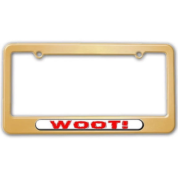 Woot - Exclamation - Funny License Plate Frame