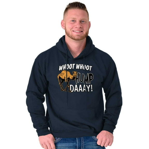 Woot Woot Hump Day Wednesday Camel Unisex Plus Fleece Graphic Hoodie Brisco Brands 2X