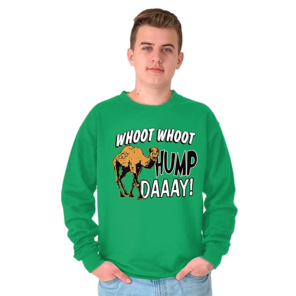 Woot Woot Hump Day Wednesday Camel Unisex Plus Fleece Graphic Sweatshirt Brisco Brands 2X