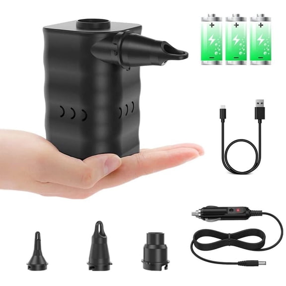 Woowind AP6 6000mAh Air Pump for Inflatables Pool Pump, 12V Air Mattress Pump Battery Powered